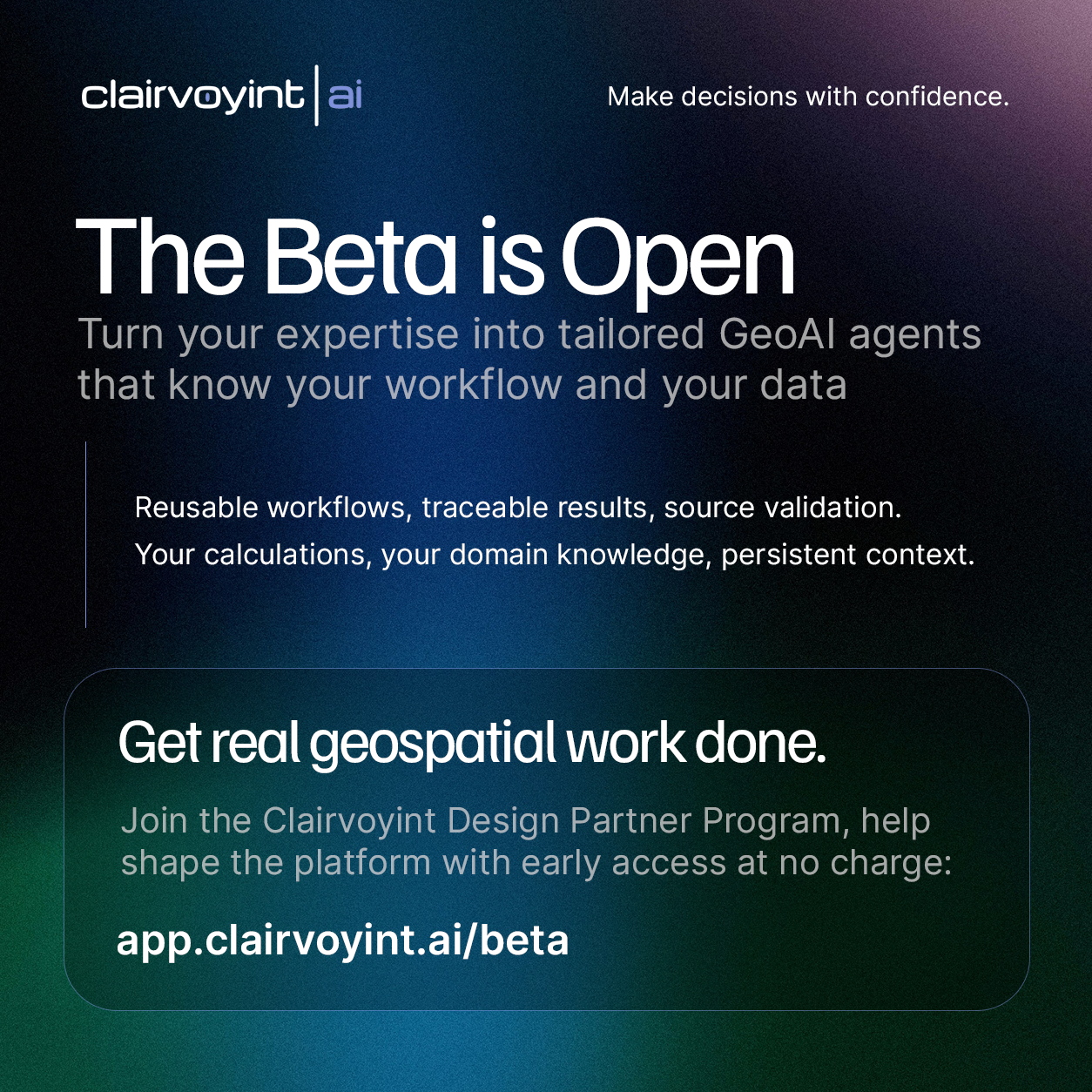 Clairvoyint AI, Inc. - The Clairvoyint Design Partner Beta Is Open
